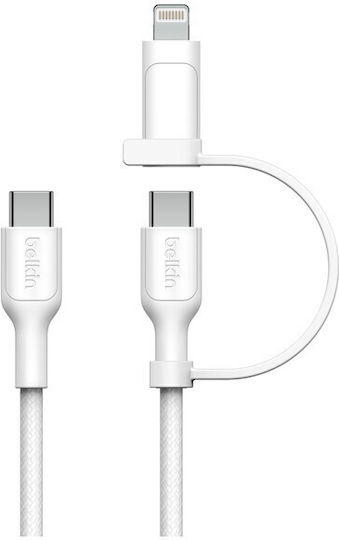 Belkin 'boostcharge Pro' USB-C to Lightning Cable 60W White 1.5m (CAC003hq1.5MWH)