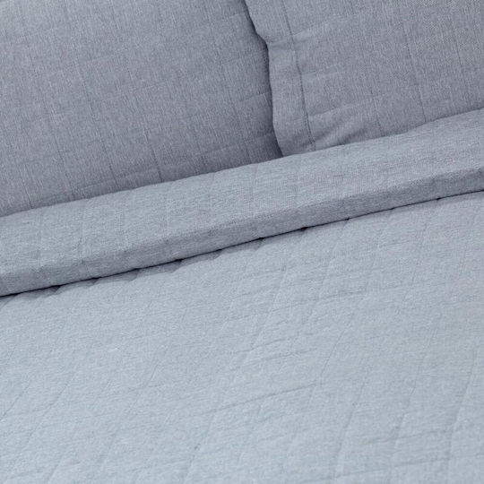 Boreas Cuvertură Extra-dublu din Poliester Gri 220x240cm