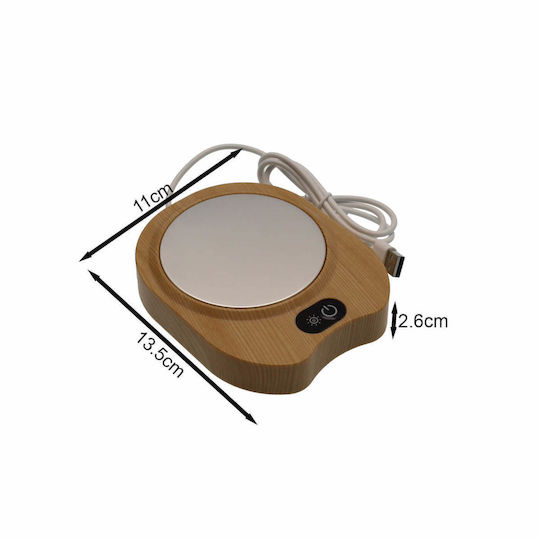 USB Heated Mug Warmer 10W Brown OEM