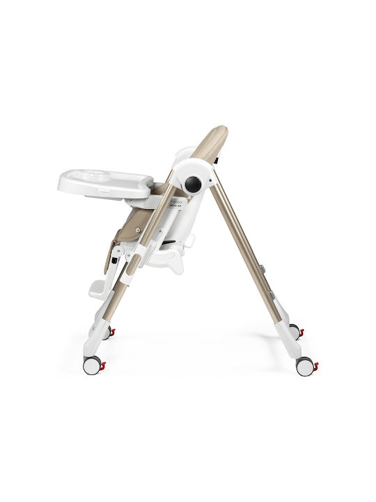 Peg Perego Prima Pappa Αναδιπλούμενο Καρεκλάκι Φαγητού 2 in 1 Μπεζ