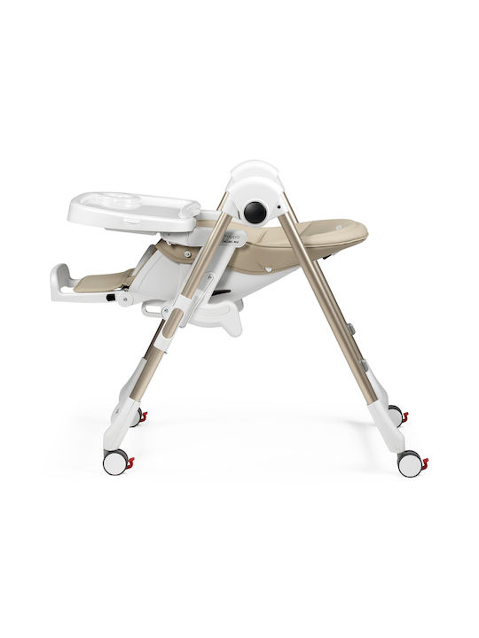 Peg Perego Prima Pappa Αναδιπλούμενο Καρεκλάκι Φαγητού 2 in 1 Μπεζ