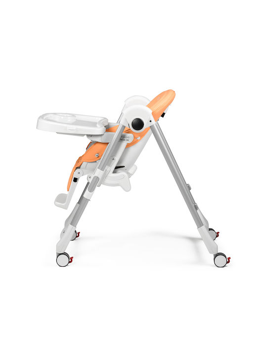 Peg Perego Prima Pappa Klappbarer Baby Hochstuhl mit Höhenverstellbar Orange