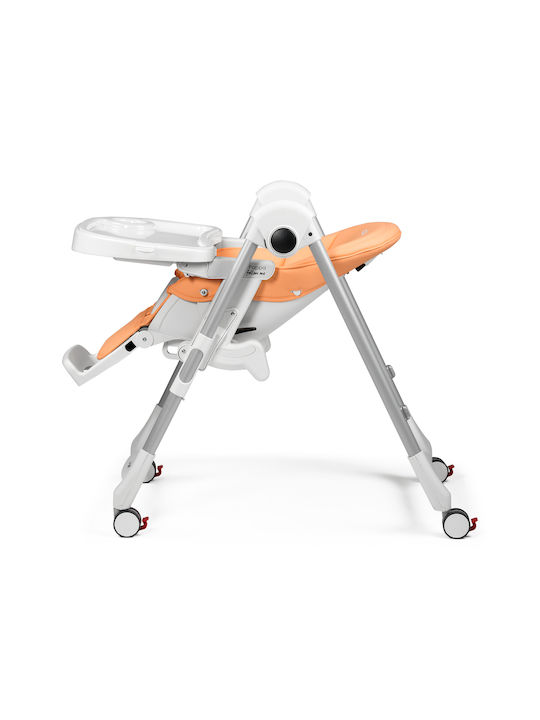 Peg Perego Prima Pappa Klappbarer Baby Hochstuhl mit Höhenverstellbar Orange