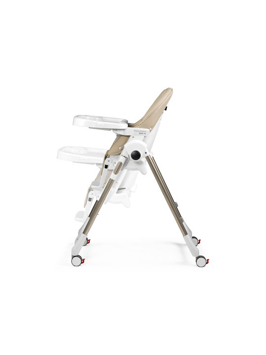 Peg Perego Prima Pappa Αναδιπλούμενο Καρεκλάκι Φαγητού 2 in 1 Μπεζ