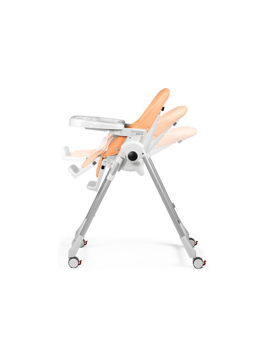 Peg Perego Prima Pappa Klappbarer Baby Hochstuhl mit Höhenverstellbar Orange
