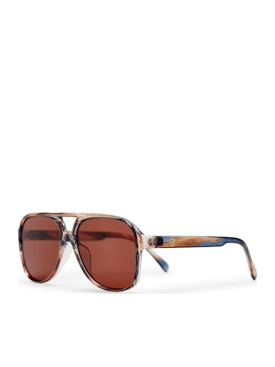 Chpo Sunglasses Gray with Acetate Frame & Brown Lens