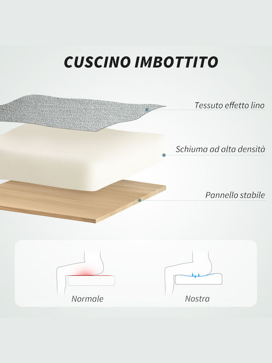HomCom Scaun De Birou Cu Inclinare Gri