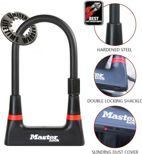 Master Lock Motorcycle Shackle Lock in Gray