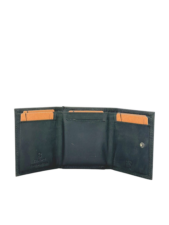 Leather Men's Wallet Cards with RFID Black