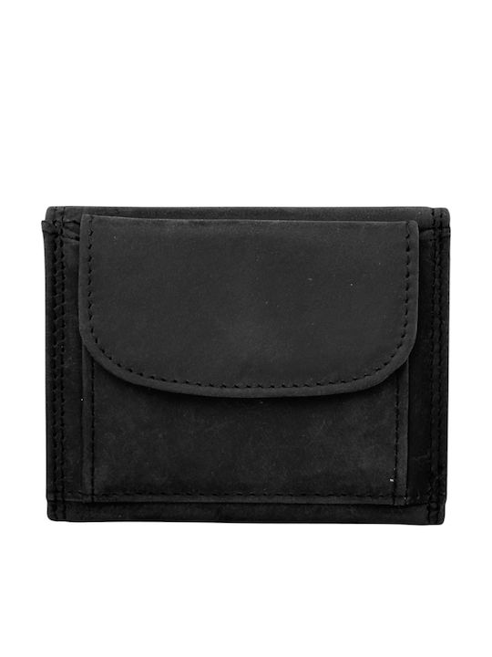 Leather Men's Wallet Cards with RFID Black