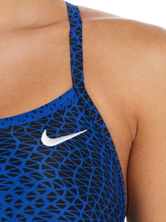 Nike Hydrastrong Delta Racerback Спортен Бански Костюм Син