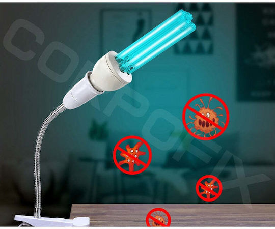 Ултравиолетова бактерицидна UV лампа стандартен цокъл Corpofix BV9 E27 25W 253.7nm стерилизация срещу вируси и бактерии