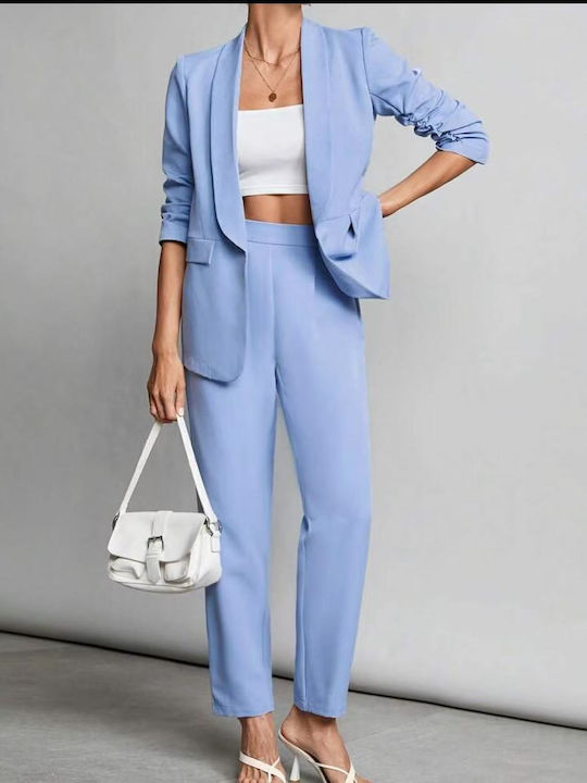 Pop Honey Blazer pentru femei Sacou Baby Blue