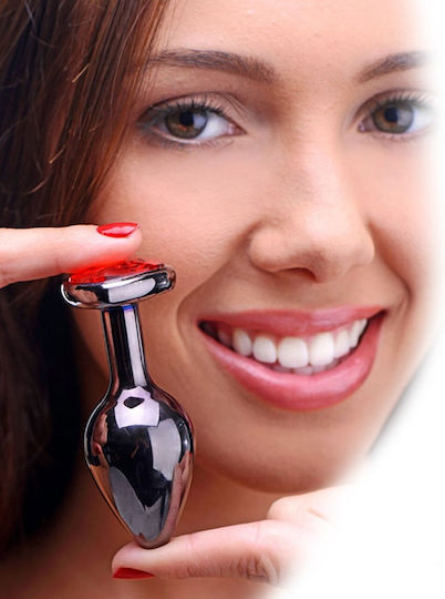 Naughty Toys Heart Base Plug Anal Mic Roșu