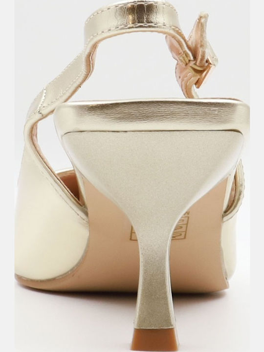 Gold Heels with Strap
