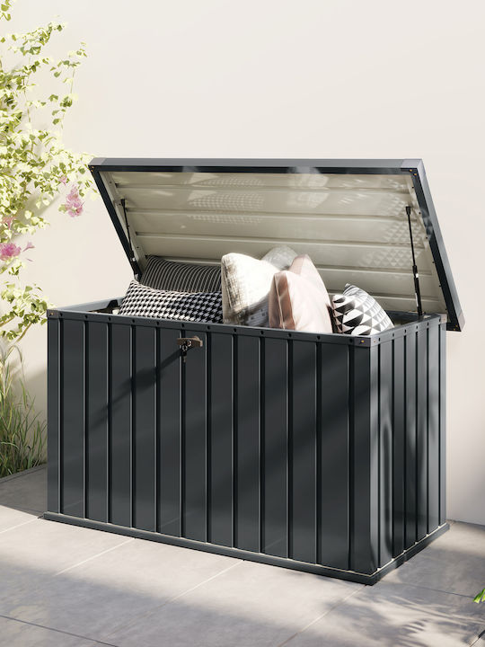 Outsunny Cutie de depozitare pentru exterior Metalic 400lt Gri L124xW66xH72buc