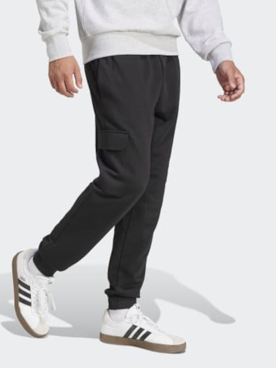 Essentials Cargo Παντελόνι Φόρμας με Λάστιχο Black