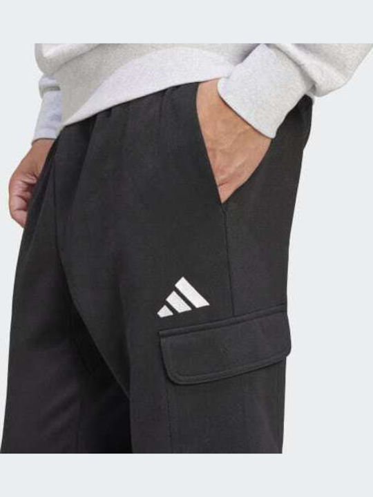 Essentials Cargo Παντελόνι Φόρμας με Λάστιχο Black