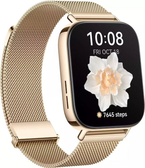 Huawei Watch Fit 3 Aluminium 43mm Wasserdicht mit Pulsmesser (Elegant Gold)