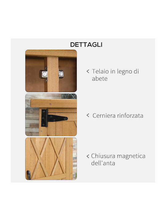 Δίφυλλη Ντουλάπα Ξύλινη με 3 Ράφια 75x40x90εκ.