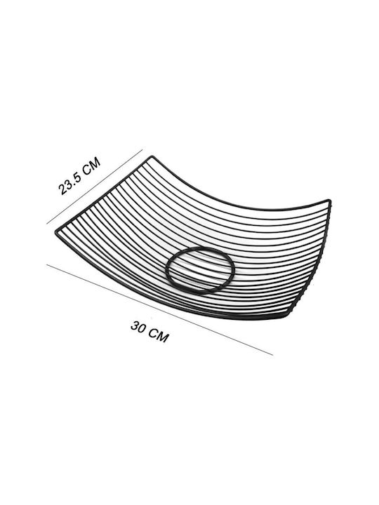 Fruit Bowl Metallic Black 30x23.5cm