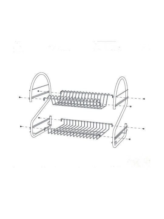 Tekno-Tel Sink Strainer Inox Silver 46x30x44cm