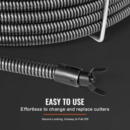 Vevor Steel Drain Unblockers 30m with Maximum Unclogging Thickness 19mm