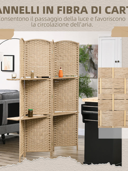 HomCom Διακοσμητικό Παραβάν Μεταλλικό 160x170cm