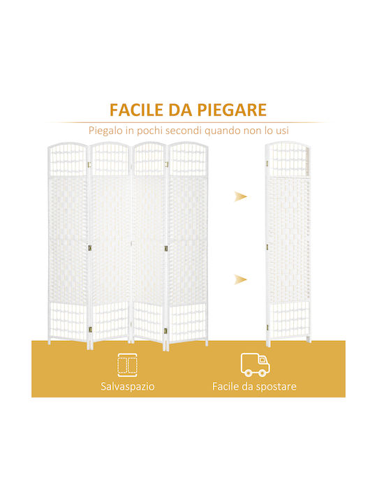 HomCom Διακοσμητικό Παραβάν Ξύλινο 160x170cm