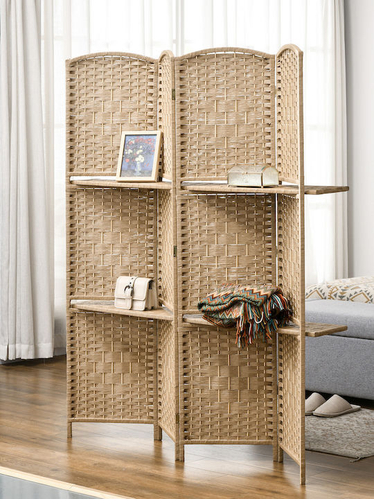 HomCom Διακοσμητικό Παραβάν Μεταλλικό 160x170cm