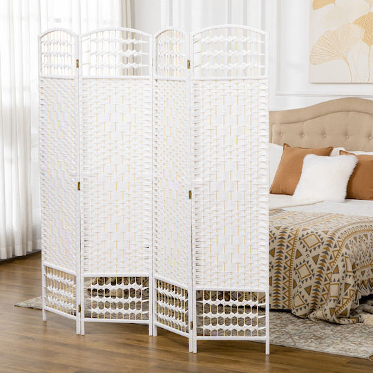 HomCom Διακοσμητικό Παραβάν Ξύλινο 160x170cm