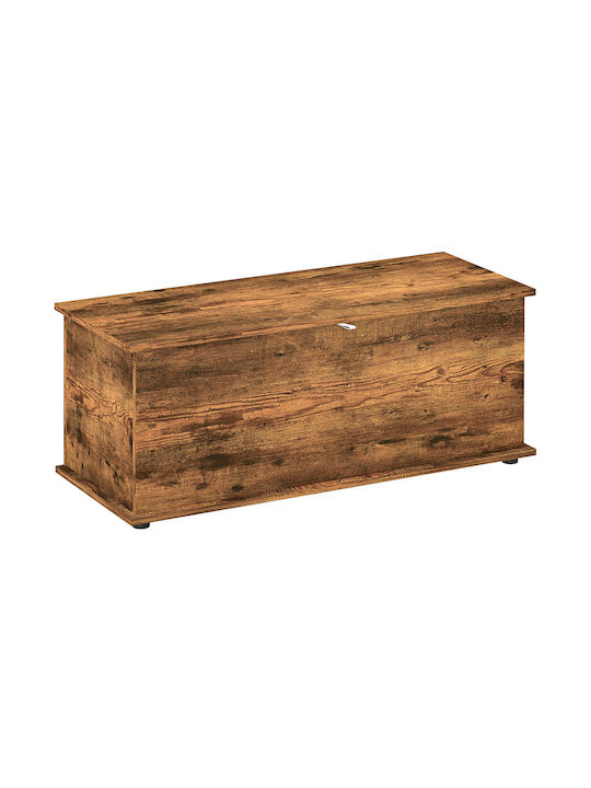 HomCom Μπαούλο Ξύλινο 100x40x40εκ. Καφέ
