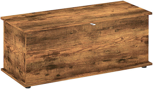 HomCom Μπαούλο Ξύλινο 100x40x40εκ. Καφέ