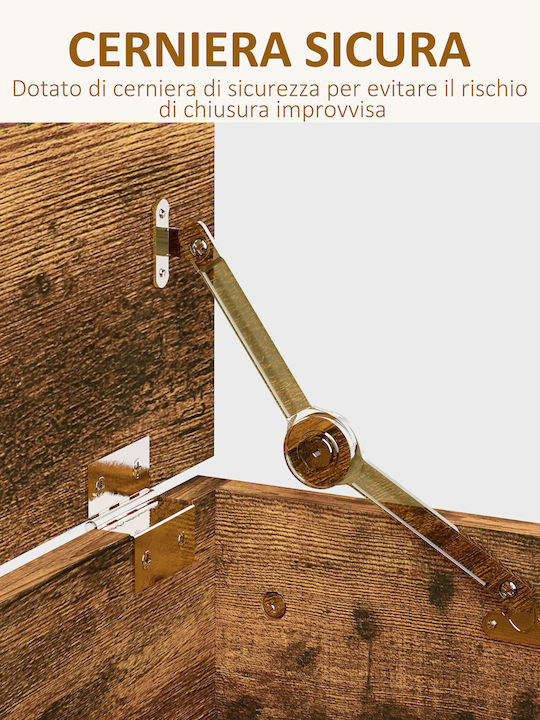 HomCom Декоративна куфар Дърво Кафяв 100x40x40бр
