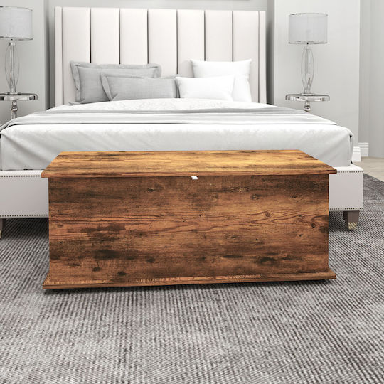 HomCom Декоративна куфар Дърво Кафяв 100x40x40бр