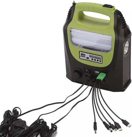 Sistem de Iluminat Solar + Încărcare Difuzor USB SD MP3 Player Radio FM Panou Solar Baterie Lanternă + Lampă 3 Becuri LED
