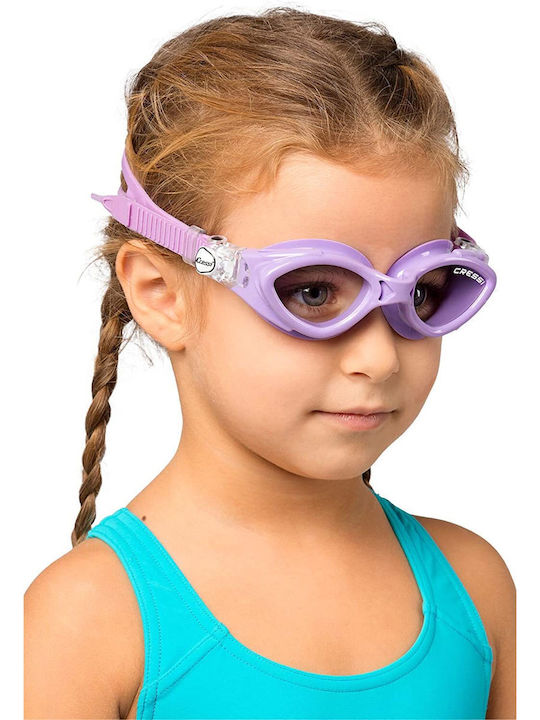 CressiSub Crab Swimming Goggles Kids with Anti-fog Lenses Transparent