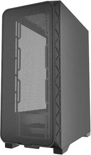 Gembird M200 Gaming Midi Tower Computer Case with Side Window Black