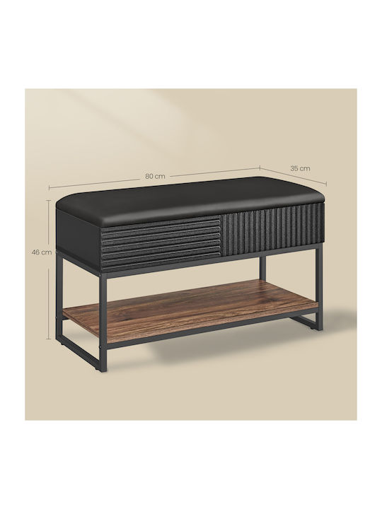 Entry Furniture with Shoe Rack & Bench 80x35x46cm