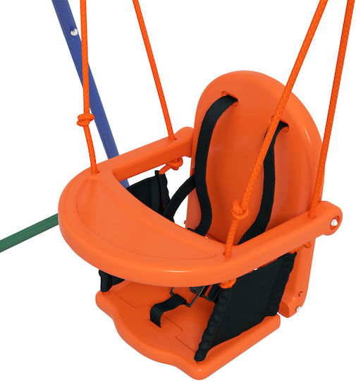 Outsunny Metal with Seat Belt Swing for 6+ months Orange