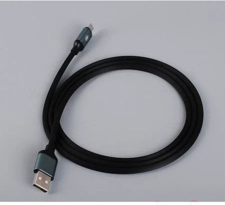 Cablu de încărcare și date de 2m lungime Negru USB A la Type-C