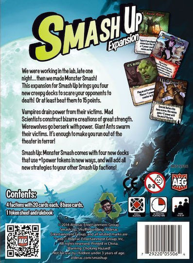 Board Game Smash up: Monster Smash for 2-4 Players 12+ Years Old (EN) Alderac