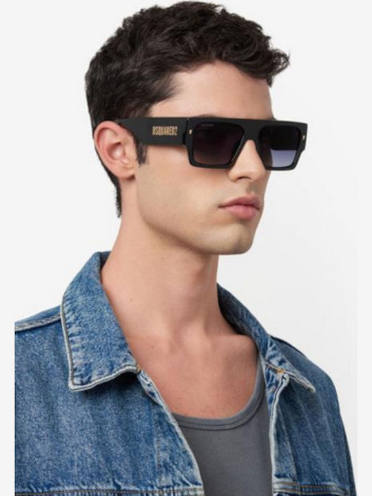 Dsquared2 Unisex Sunglasses with Black Plastic Frame and Black Lens D2 0165/S 807/9O
