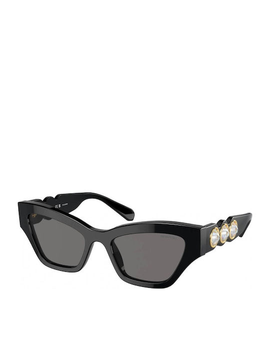 Swarovski Feminini Ochelari de soare cu Negru Cadru și Negru Lentilă SK6004 100181