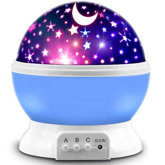 Led Rotating Kids Projector Lamp with Color Changes Light Blue