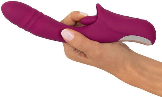 Javida Licking & Thrusting Δονητής Rabbit με Απομακρυσμένο Έλεγχο 22.5cm Μωβ