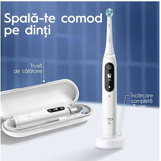 Oral-B Io Series 7 Electric Toothbrush with Pressure Sensor and Travel Case White