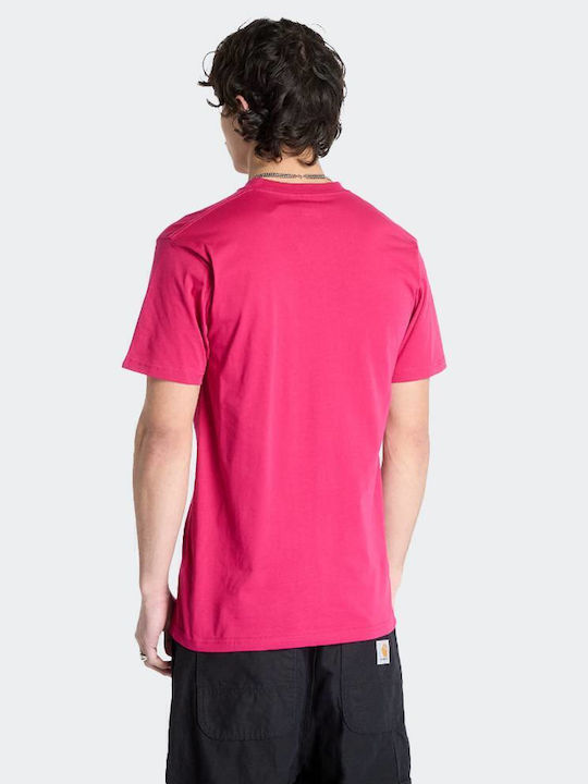 Vans Left Chest T-shirt Φούξια Vans Left Chest T-shirt Φούξια