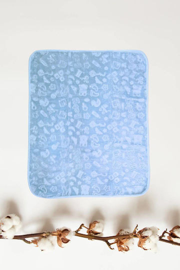 Recos Blanket Nursery Swaddling Blankets Velvet Light Blue 100x120cm