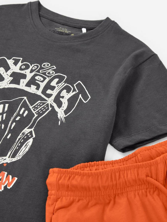 Kinder-Set mit Shorts Sommer 2Stück Dark Grey